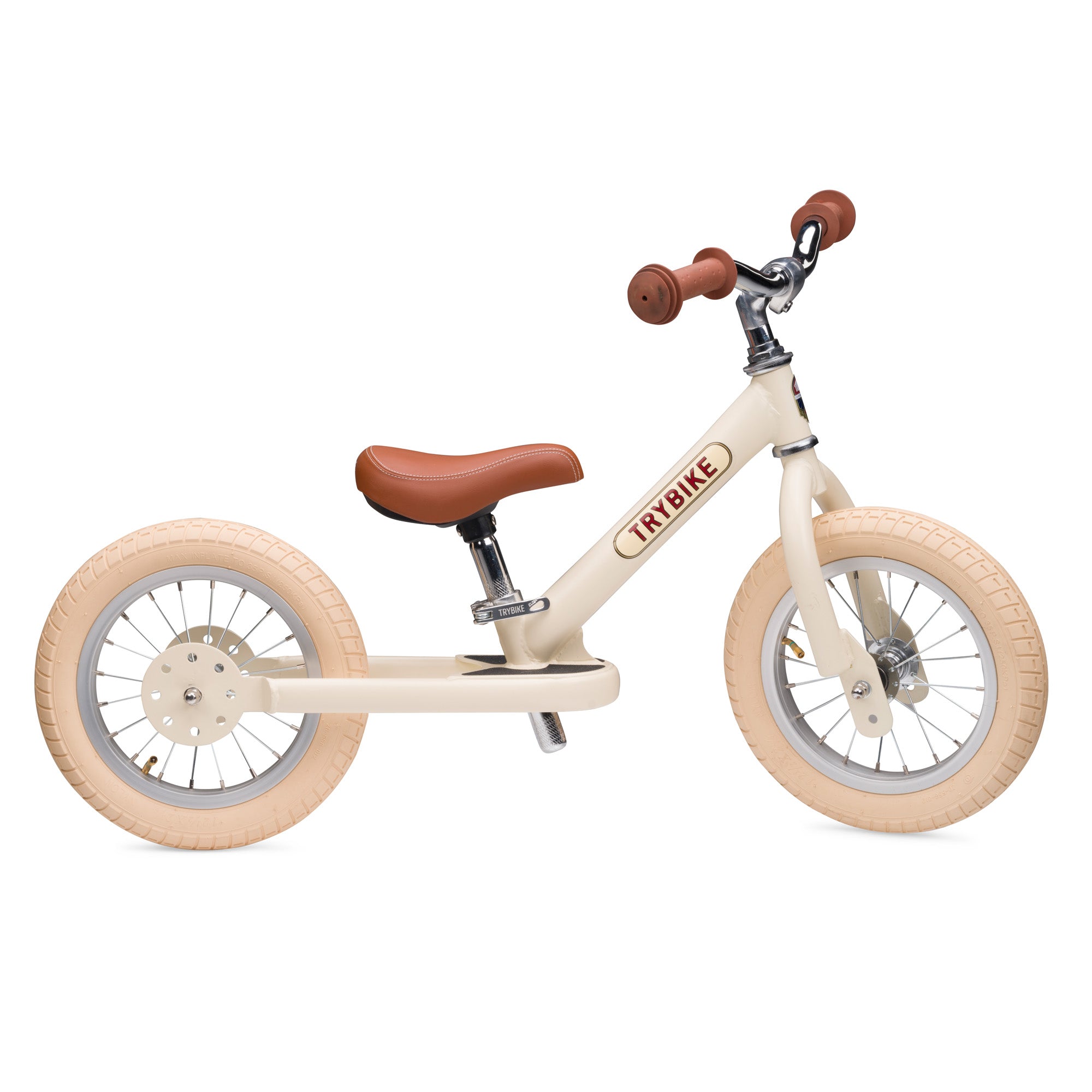 Trybike Steel 2-in-1 Balance Trike: Vintage Cream