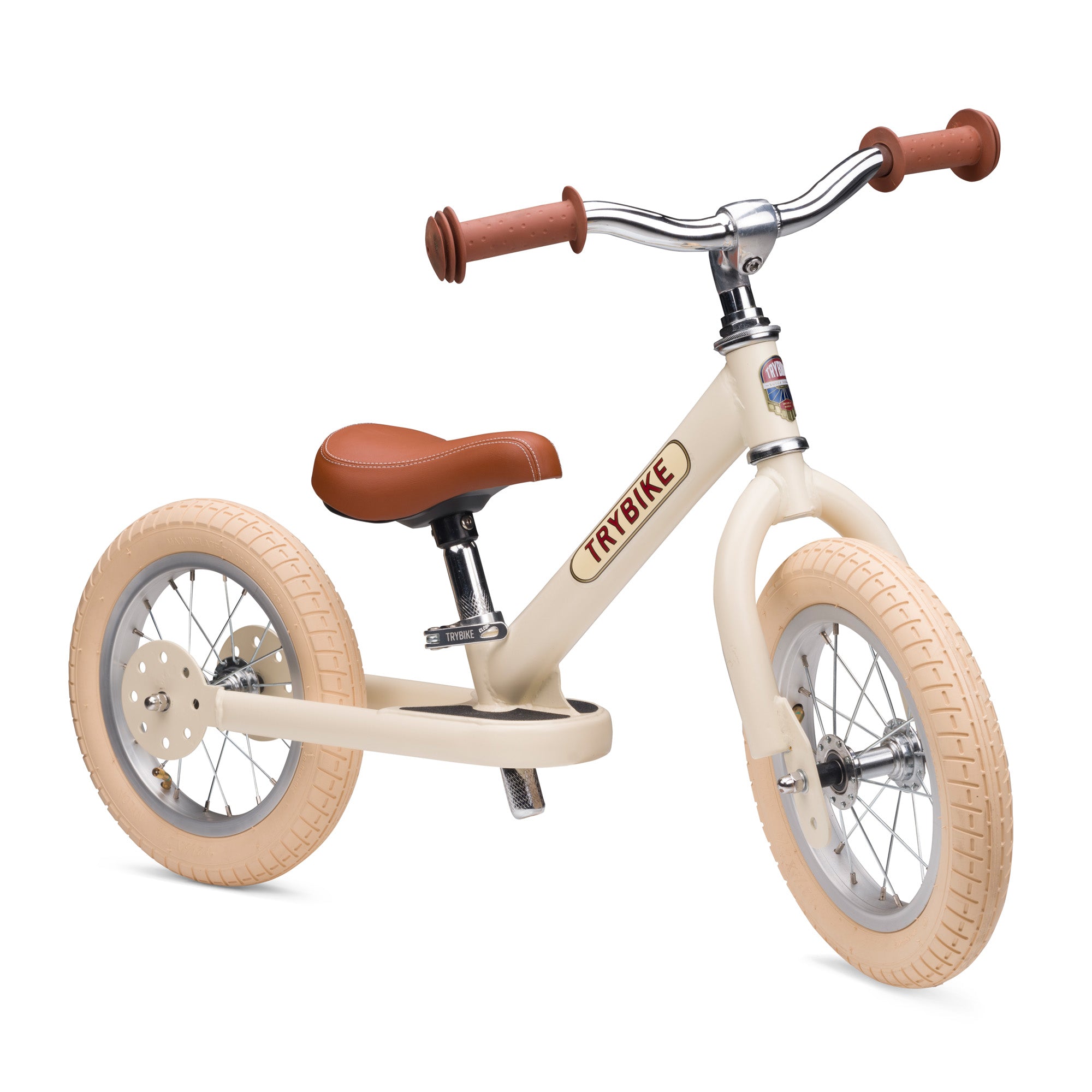 Trybike Steel 2-in-1 Balance Trike: Vintage Cream
