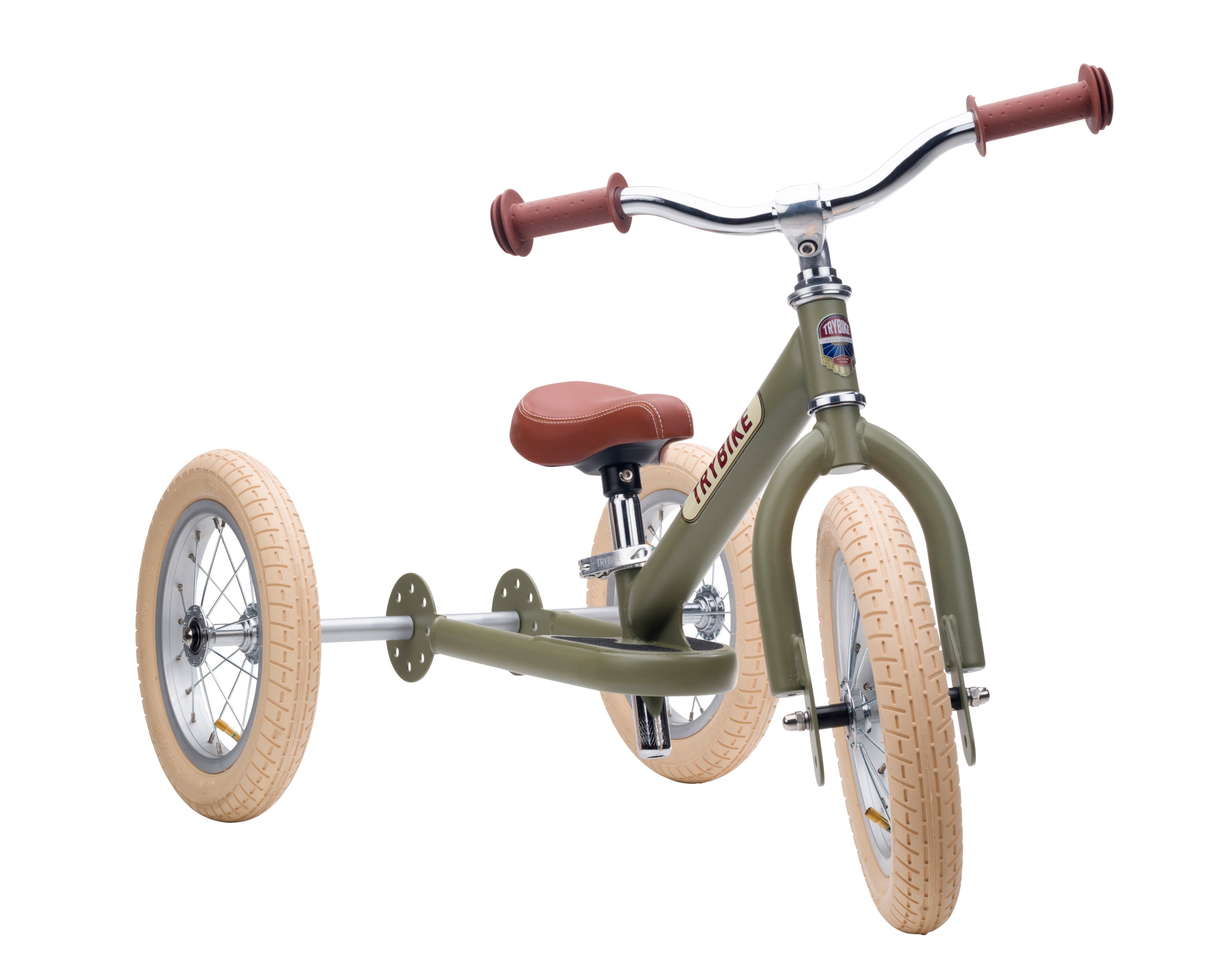 Trybike Steel 2-in-1 Balance Trike: Vintage Green