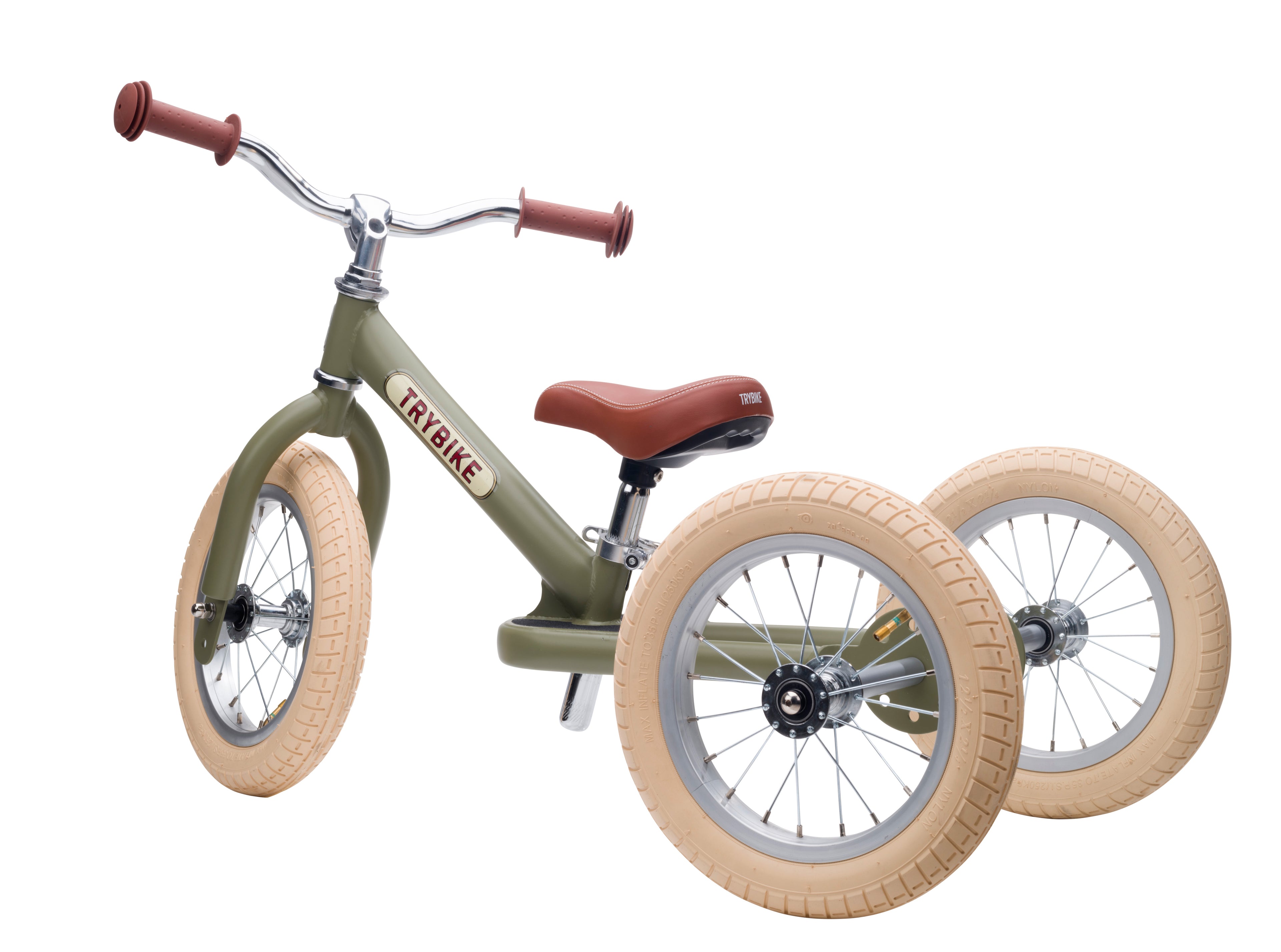 Trybike Steel 2-in-1 Balance Trike: Vintage Green