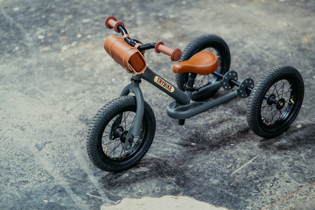 Trybike Steel 2-in-1 Balance Trike: Vintage Grey