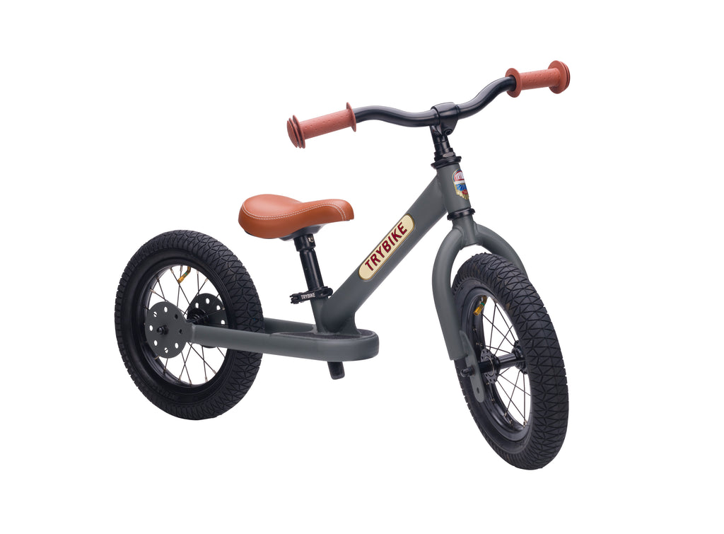 Trybike Steel 2-in-1 Balance Trike: Vintage Grey