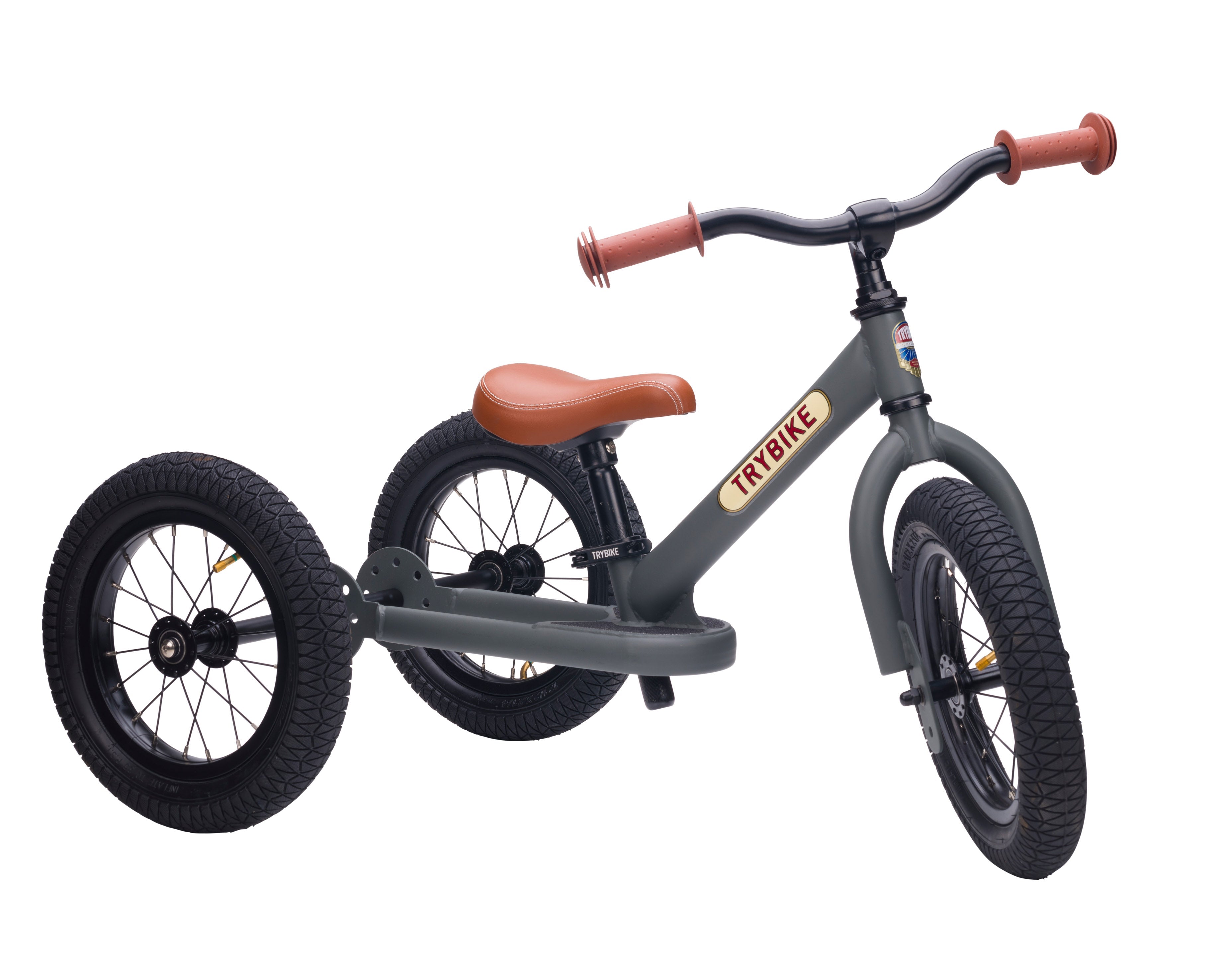 Trybike Steel 2-in-1 Balance Trike: Vintage Grey