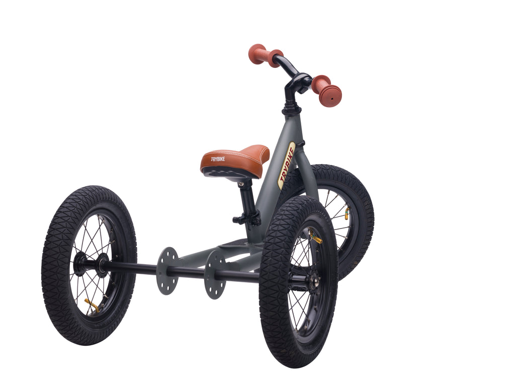 Trybike Steel 2-in-1 Balance Trike: Vintage Grey